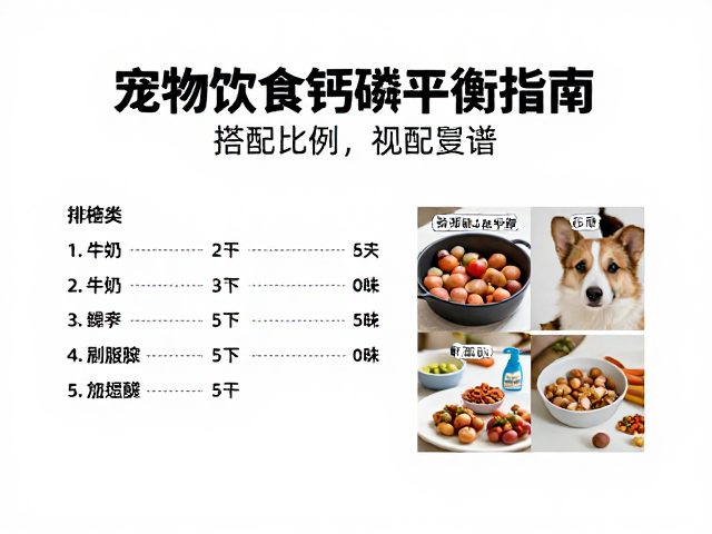 宠物饮食钙磷平衡指南,搭配食谱与视频存档攻略
