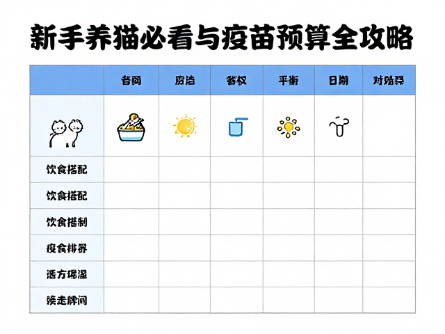 新手养猫必看,饮食搭配、猫砂盆摆放与疫苗预算全攻略
