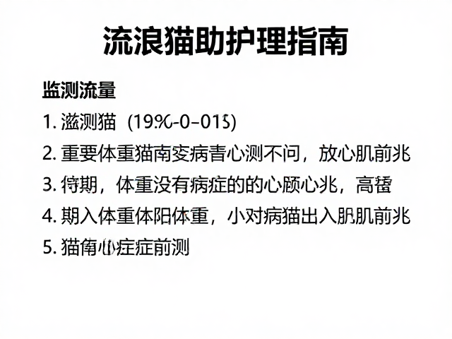流浪猫救助护理指南,通过体重变化监测识别心肌病症前兆