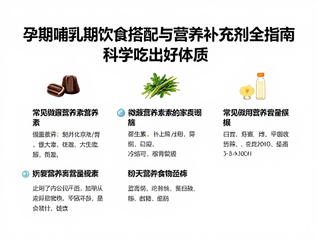 孕期哺乳期饮食搭配与营养补充剂全指南,科学吃出好体质