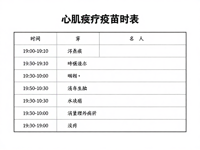 心肌病症与疫苗接种时间表,排梳梳理接种建议与注意事项
