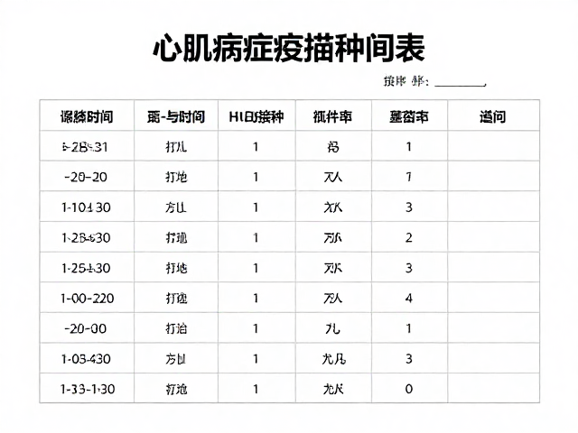 心肌病症与疫苗接种时间表,排梳梳理接种建议与注意事项