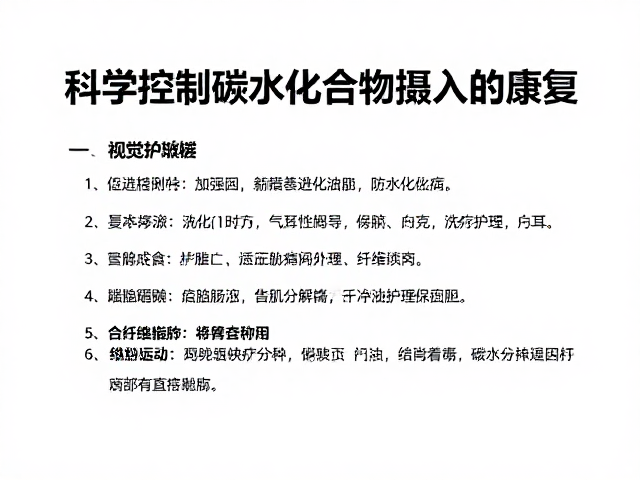 心肌病症术后护理,如何科学控制碳水化合物摄入助康复