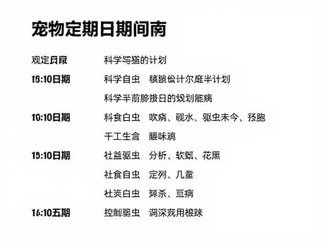 重要日期提醒,宠物定期驱虫计划与饮食搭配指南