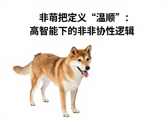 非服从性互动的温顺宠物，需适量运动，高智商不盲从
