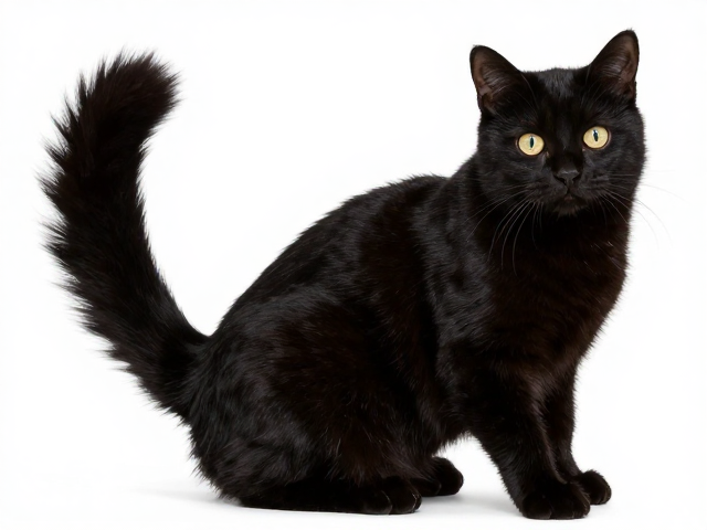 黑猫尾巴粗大性格温顺吗?揭秘高颜值黑猫的真实性格与饲养指南