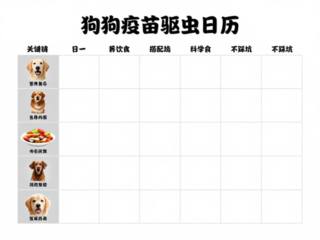狗狗疫苗驱虫日历,营养饮食搭配指南,科学喂养不踩坑