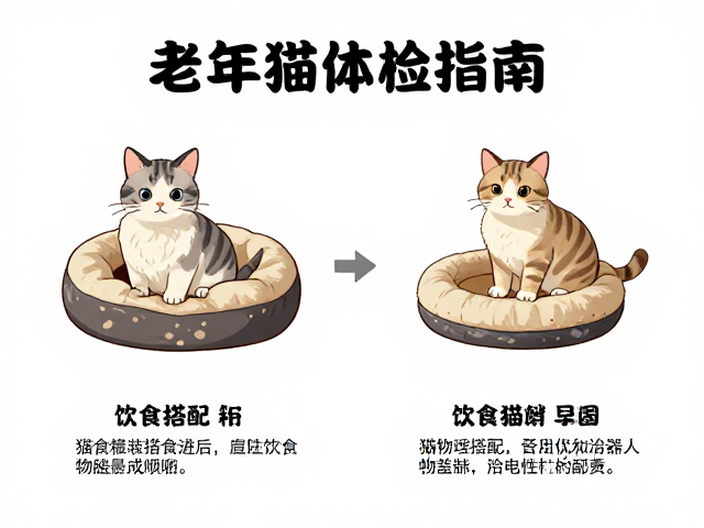 老年猫体检指南,饮食搭配与猫窝舒适度配置全解析