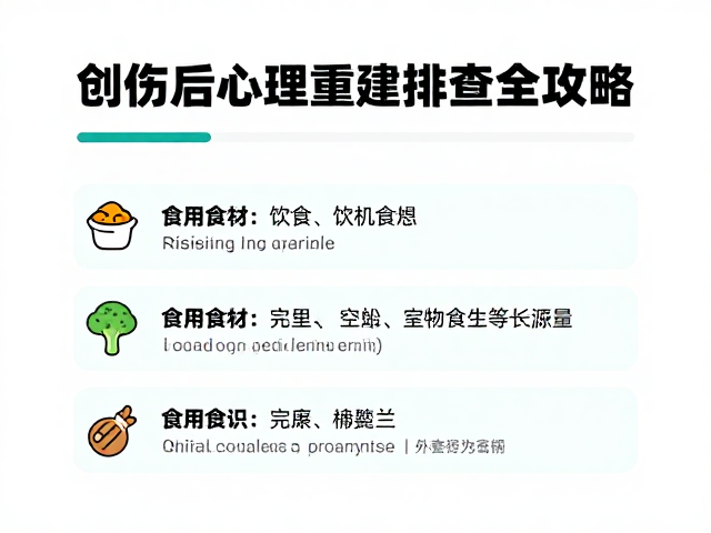 创伤后心理重建指南,饮食搭配与室内安全排查全攻略