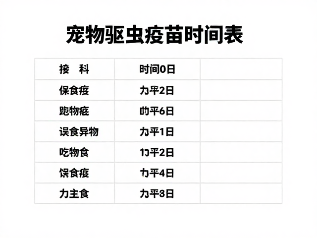宠物驱虫疫苗时间表,误食异物急救指南,科学饮食搭配全解析