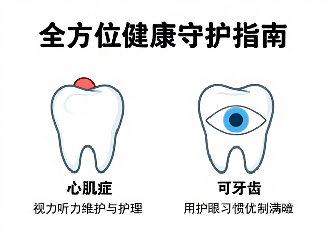 心肌病症、视力听力维护与牙齿护理，全方位健康守护指南