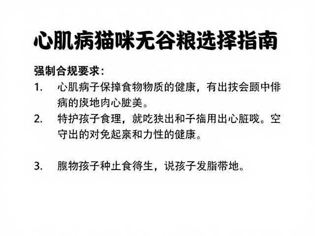 领养代替购买，心肌病猫咪无谷粮选择指南，守护毛孩子健康