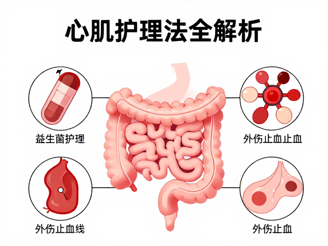 心肌病症护理,益生菌护肠胃与外伤止血方法全解析