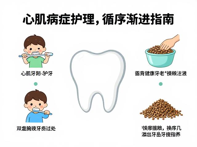 心肌病症护理，牙齿刷牙方法与换粮需循序渐进指南
