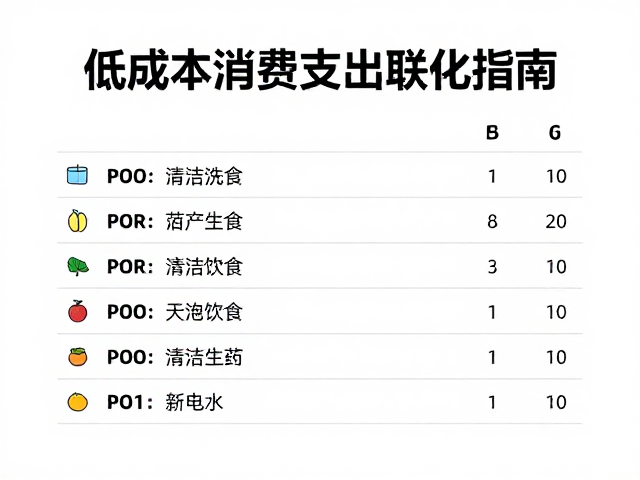 洗澡与清洁饮食搭配,低成本消费支出统计指南