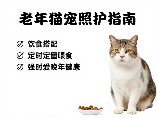 老年猫照护指南,饮食搭配与定时定量喂食,守护爱宠晚年健康