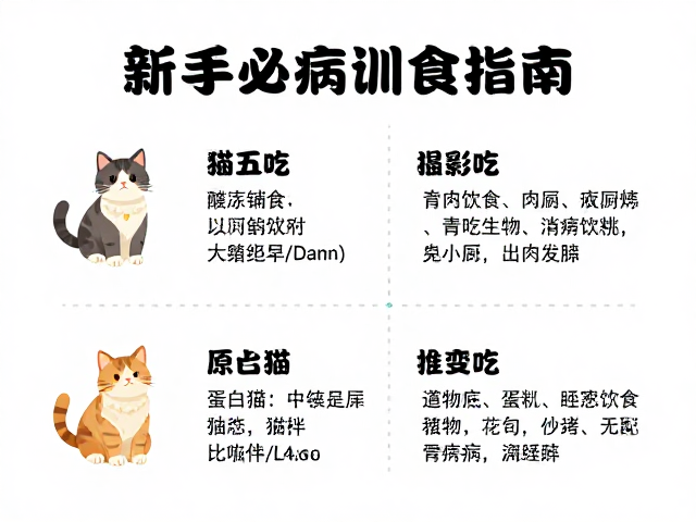 新手必看,猫咪饮食搭配,常见疾病识别与如厕训练指南