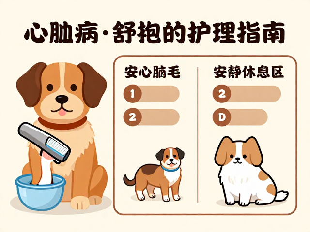 心肌病宠物护理,梳毛频率与舒适安静休息区打造指南