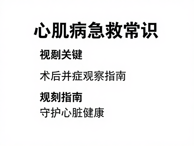 心肌病急救常识,术后并发症观察指南,守护心脏健康