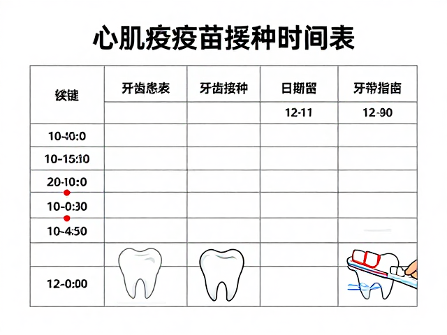 心肌病症患者疫苗接种时间表及牙齿刷牙方法指南