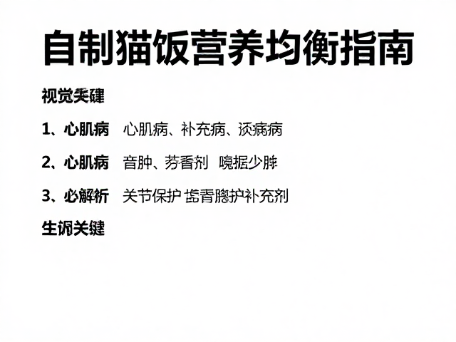 自制猫饭营养均衡指南,心肌病与关节保护补充剂全解析
