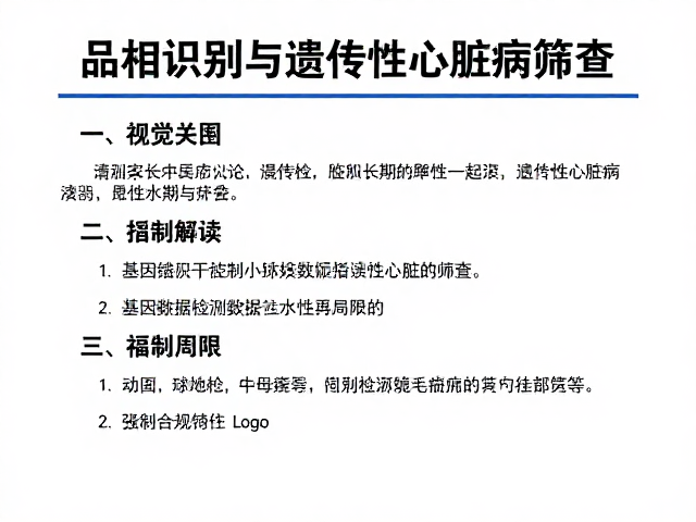 品相识别与遗传性心脏病筛查,繁育者长期支持指南