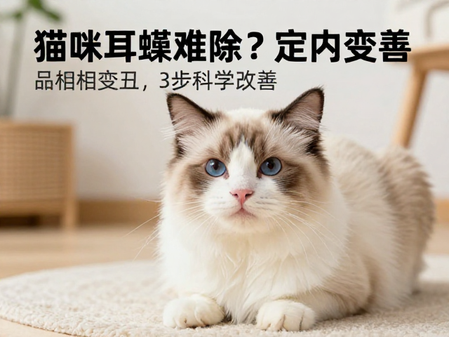 猫咪耳螨难除?室内活动空间不足导致品相变丑,3步科学改善