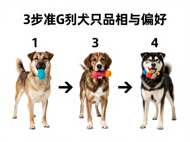 高运动需求狗玩具引导,3步精准识别犬只品相与偏好