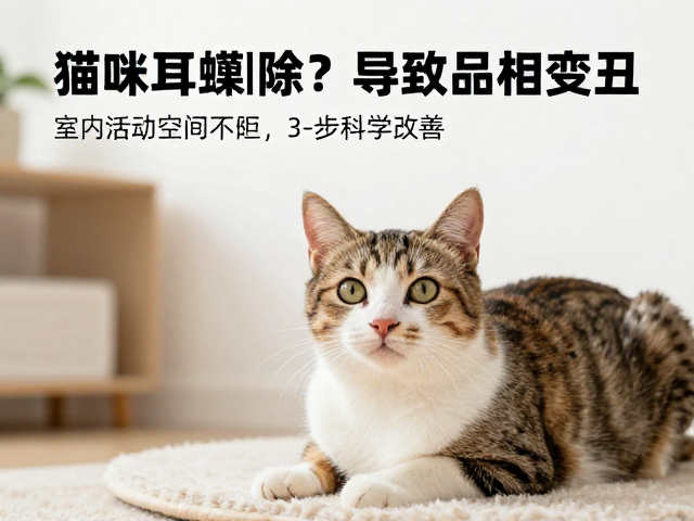 猫咪耳螨难除?室内活动空间不足导致品相变丑,3步科学改善