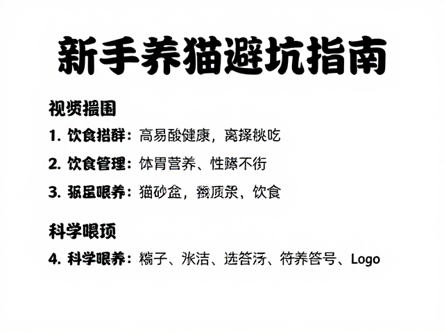 猫砂盆摆放与饮食驱虫计划,新手养猫避坑指南