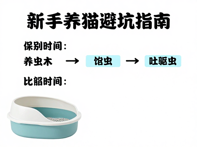 猫砂盆摆放与饮食驱虫计划,新手养猫避坑指南