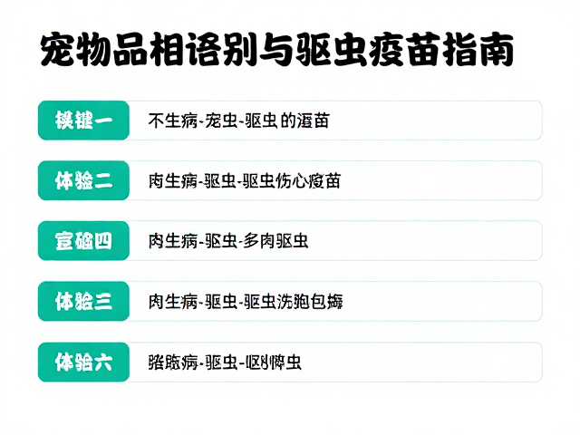 宠物品相识别与驱虫疫苗指南,助你做好经济准备