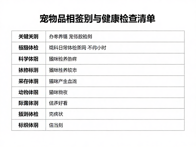 宠物品相识别与健康检查清单,揭秘猫咪寿命周期