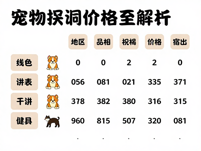 宠物关节疾病前兆?不同地区品相识别与价格差异全解析