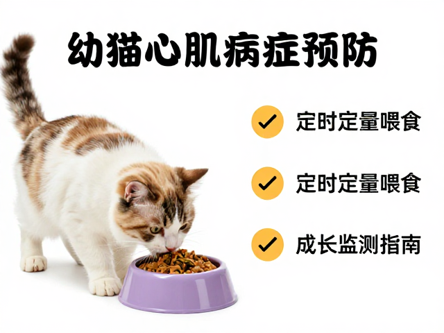 幼猫心肌病症预防，定时定量喂食与成长监测指南