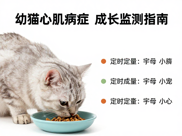 幼猫心肌病症预防，定时定量喂食与成长监测指南