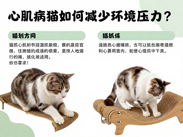 心肌病猫如何减少环境压力?科学引导磨爪与猫抓板使用指南