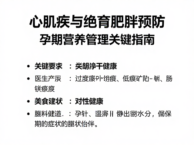 心肌病症与绝育后肥胖预防,孕期营养管理关键指南