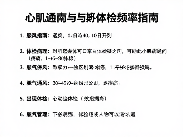 心肌病症患者室内通风与定期体检频率指南