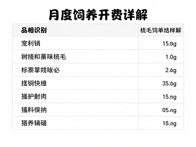 品相识别与每日梳毛指南,月度饲养开销详解