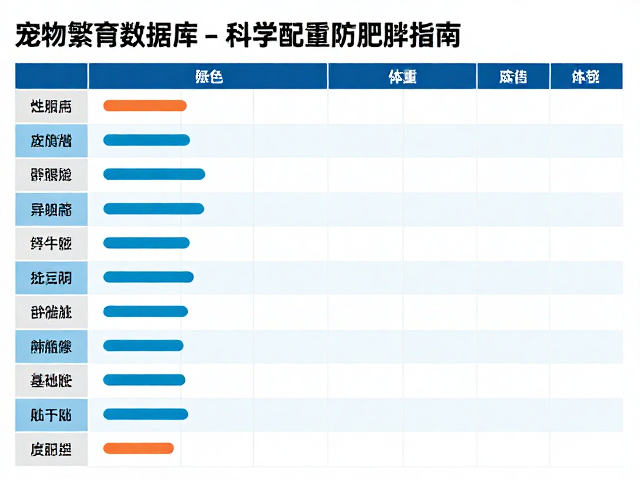 宠物繁育数据库，科学配色与体重管理防肥胖指南