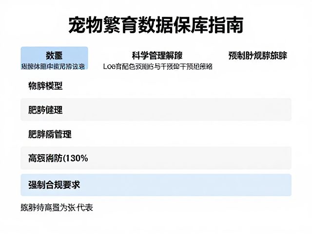 宠物繁育数据库，科学配色与体重管理防肥胖指南