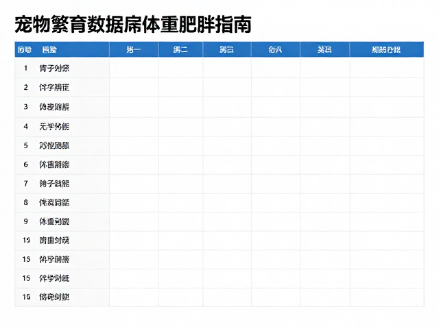 宠物繁育数据库，科学配色与体重管理防肥胖指南