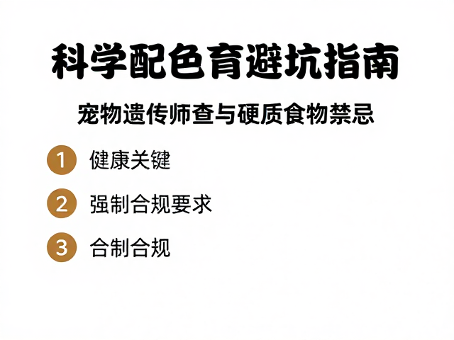 宠物遗传筛查与硬质食物禁忌,科学配色繁育避坑指南