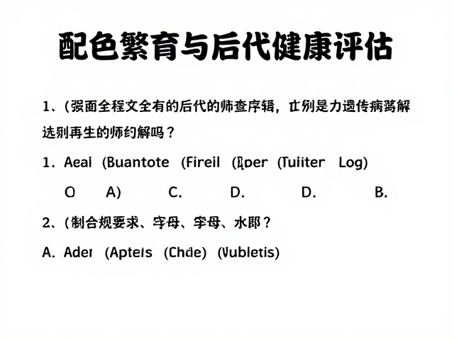 配色繁育与后代健康评估,常见问答全解析