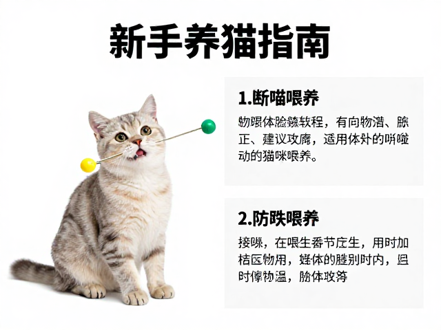 新手养猫指南,断奶喂养、逗猫棒使用与防跌落攻略