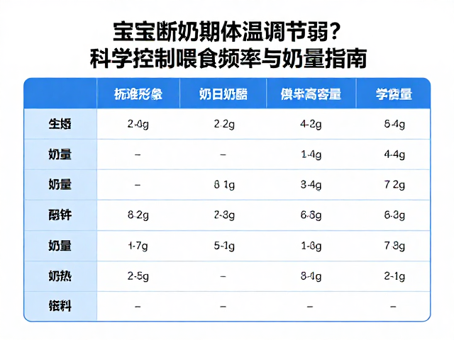 宝宝断奶期体温调节弱?科学控制喂食频率与奶量指南