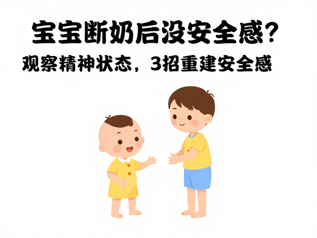 宝宝断奶后没安全感?观察精神状态,3招重建安全感
