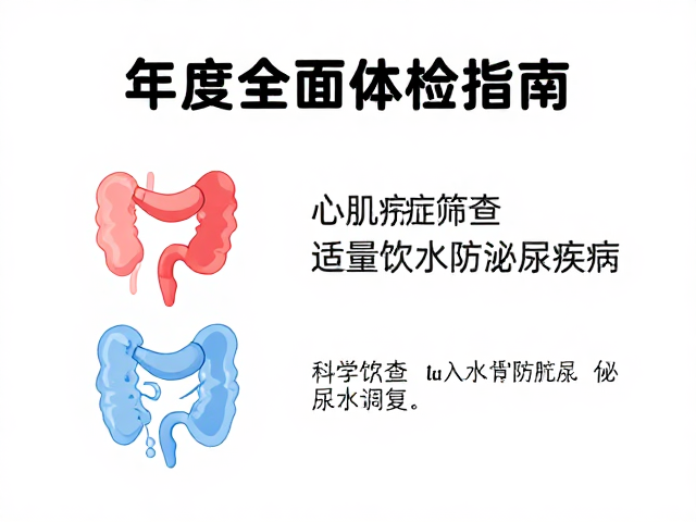 年度全面体检指南,心肌病症筛查与适量饮水防泌尿疾病