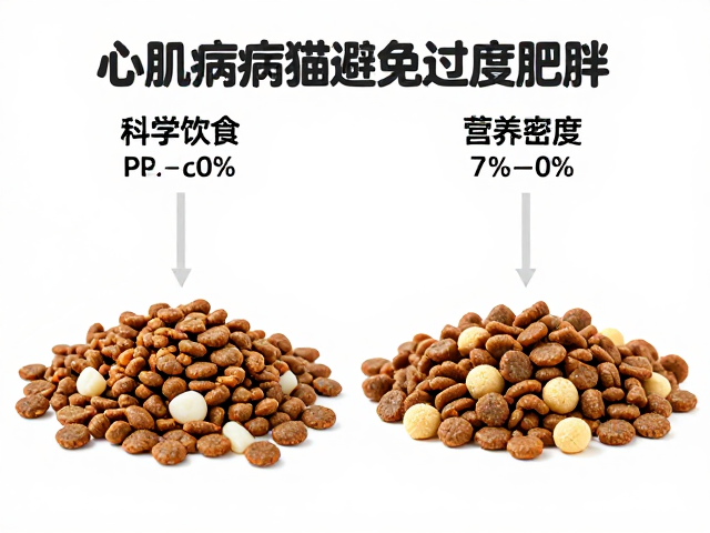 心肌病症猫狗湿粮干粮搭配指南，科学饮食避免过度肥胖